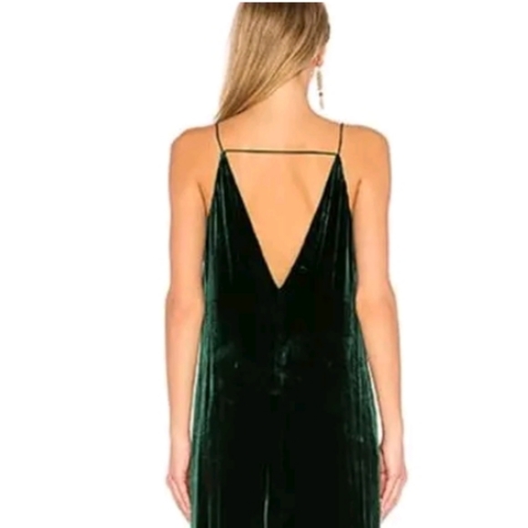 NWT BCBGMAXAZRIA MALLORY GOWN TANK FRONT SLIT VELVET DRESS  MSRP $398 - Picture 3 of 5